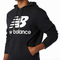 Реглан New Balance Essentials Stacked Logo Hoodie MT03558BK