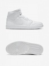 Кеди Jordan 1 Mid White 554724-130